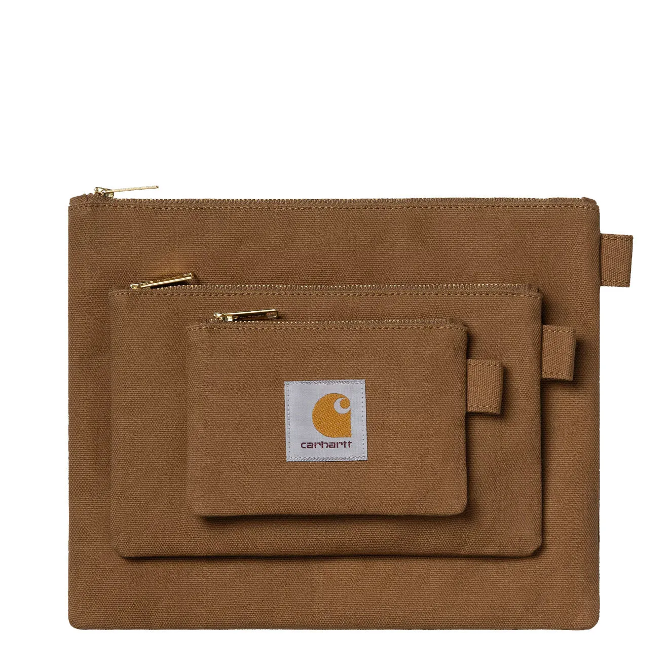 Accessories Carhartt Wipaccessories Men Carhartt WIP Canvas Pouch Set Hamilton Brown
