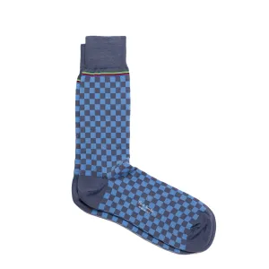 Accessories Paul Smith Paul Smith Sock Hudson Check Cobalt Blue