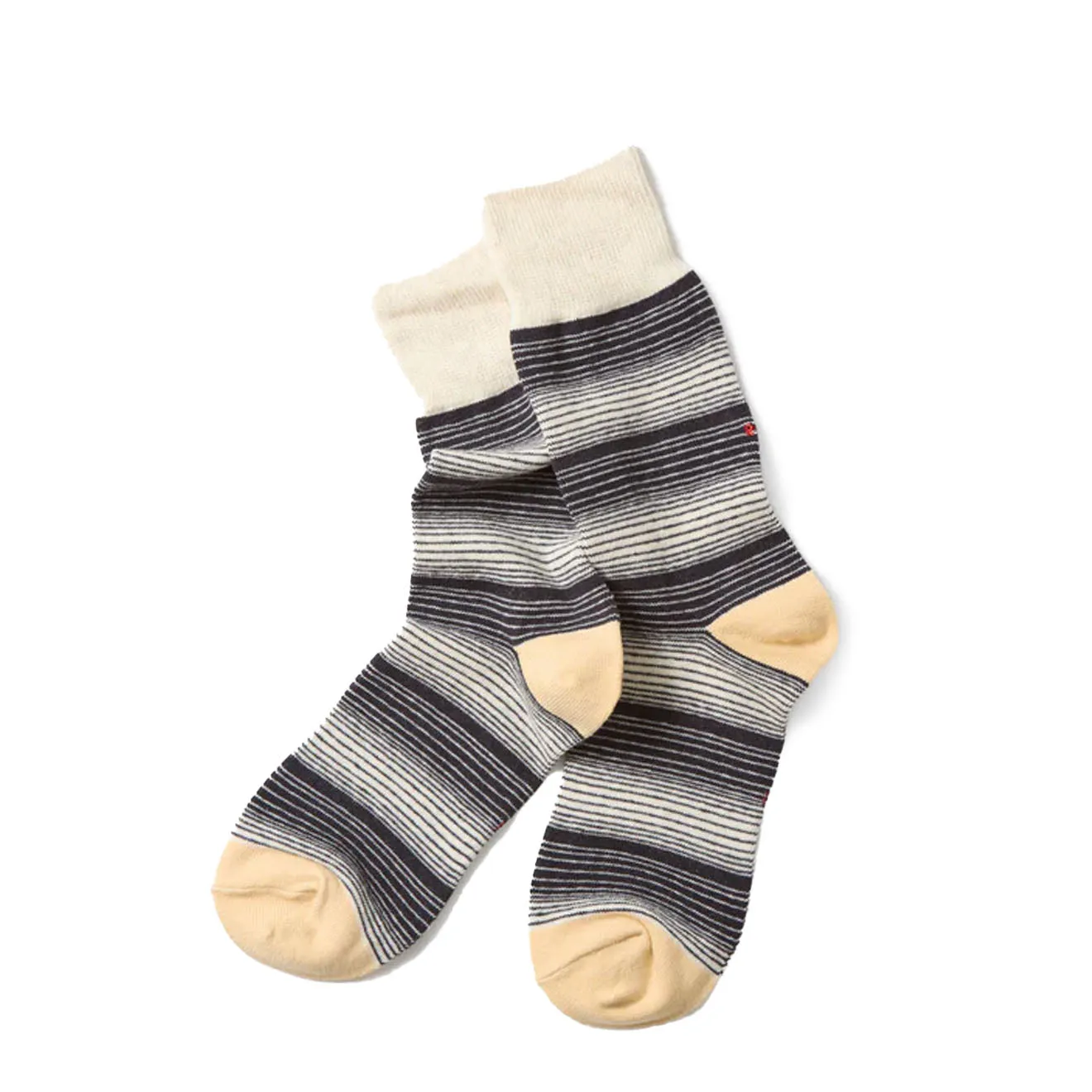 Accessories Rototo Rototo Multi Stripe Sock Charcoal