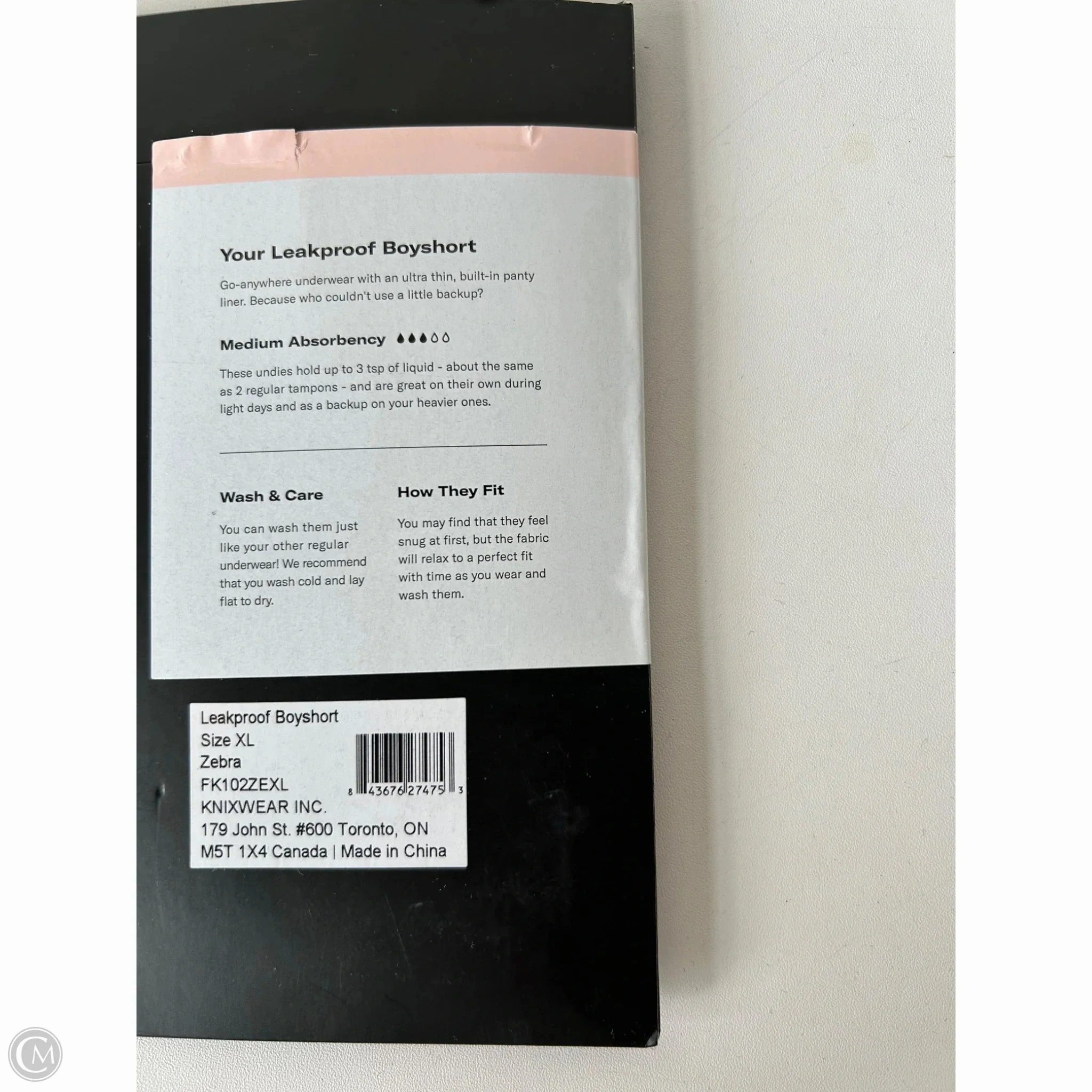 Accessory Label By KNIX LEAKPROOF BOYSHORT, Size: Xlarge