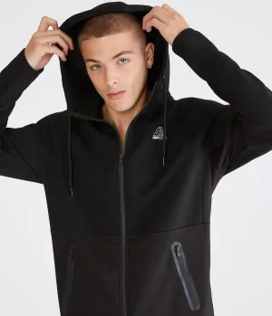Aeropostale Mens' MVMT Tech Fleece Full-Zip Hoodie -  - Size XXL - Polyester - Teen Fashion & Clothing Black Aeropostale