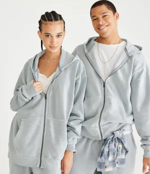 Aeropostale Womens' Essentials Full-Zip Hoodie - Blue - Size XXL - Cotton - Teen Fashion & Clothing Moonshade Aeropostale