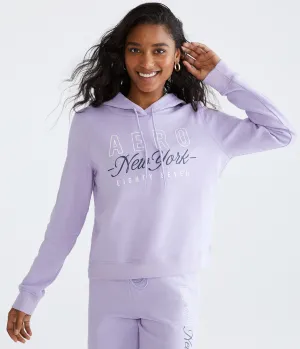 Aeropostale Womens' New York Pullover Hoodie - Light Purple - Size M - Cotton - Teen Fashion & Clothing Lilac Bubble Aeropostale