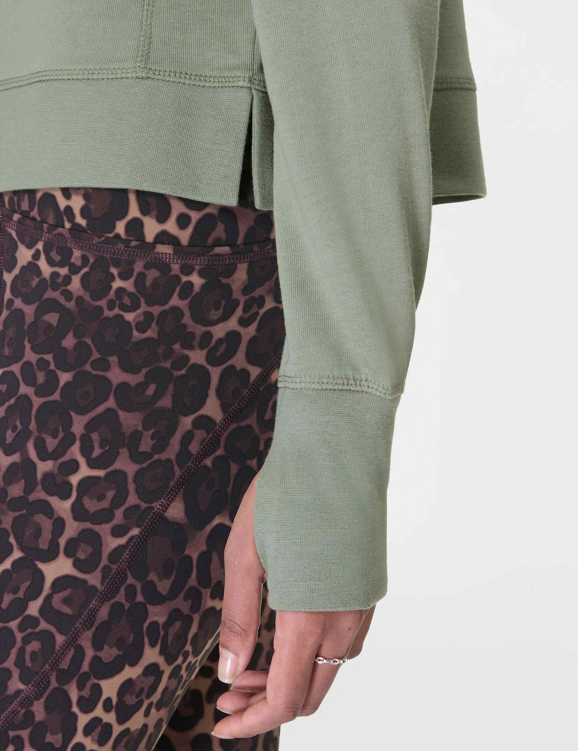 After Class Crop Sweatshirt - Willow Green