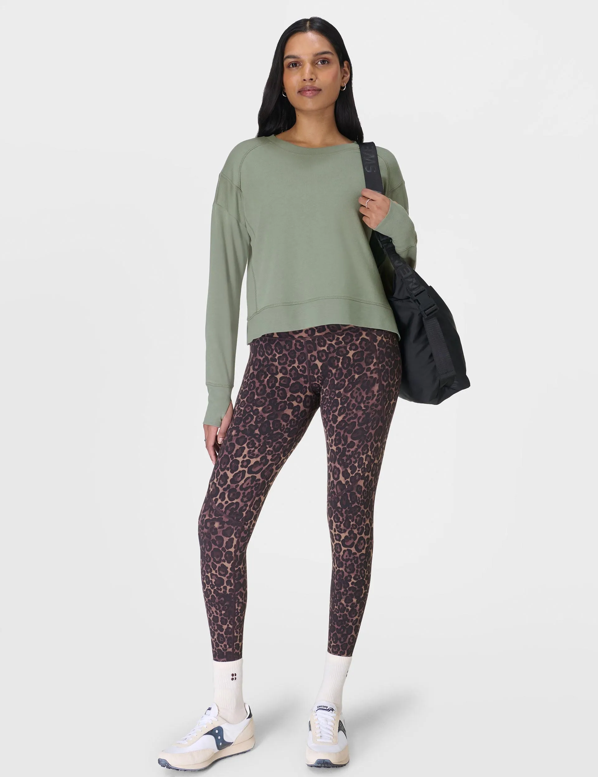 After Class Crop Sweatshirt - Willow Green