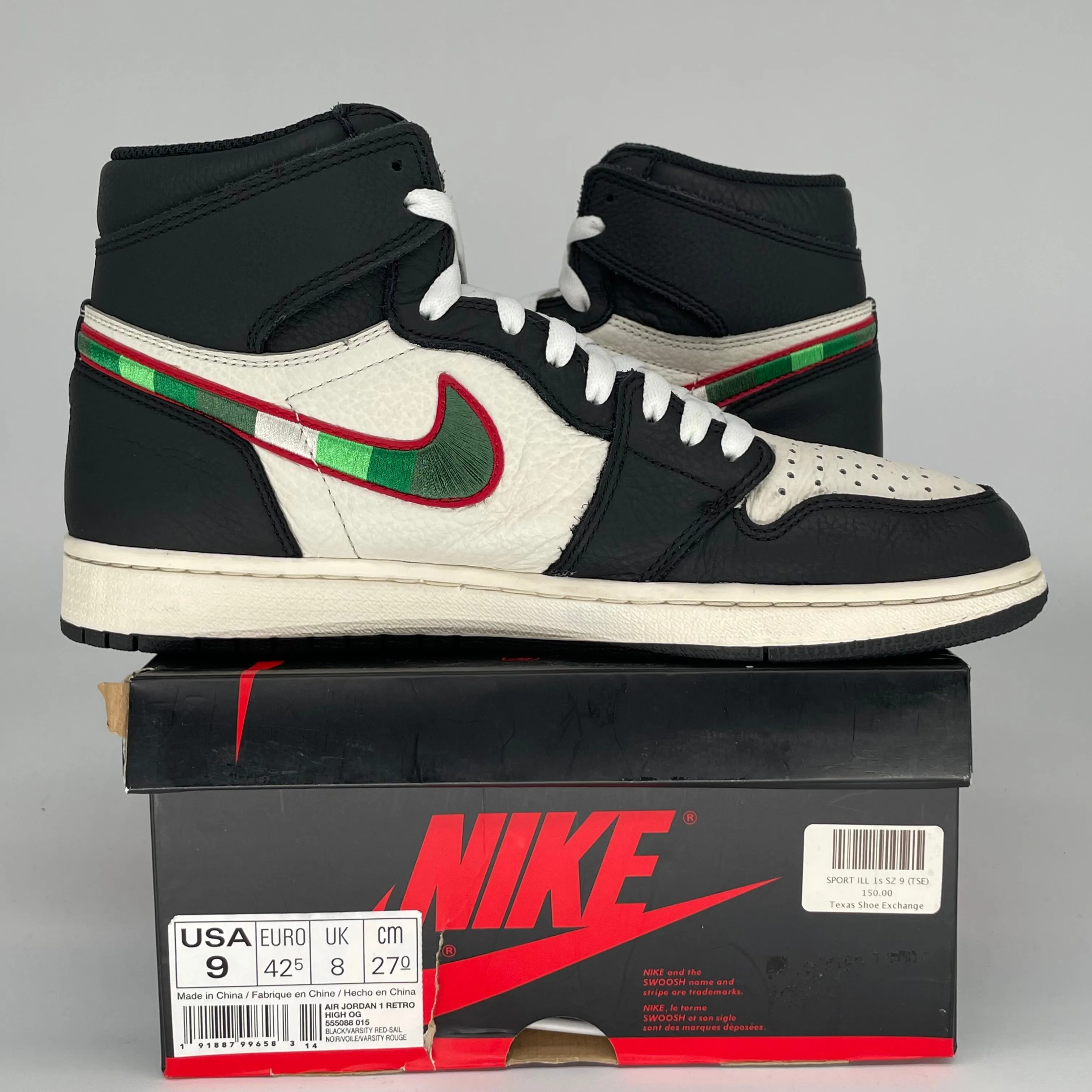 AIR JORDAN 1 SPORTS ILLUSTRATED SIZE 9 555088-015