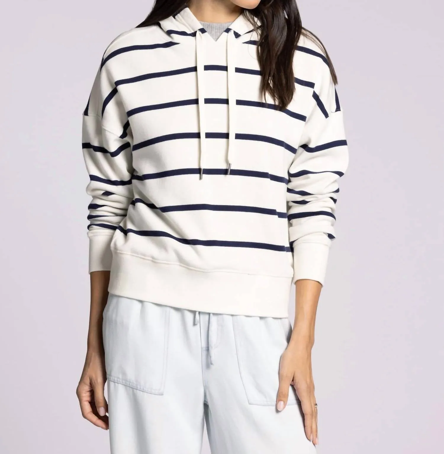 Avalon Hoodie In Ivory/navy