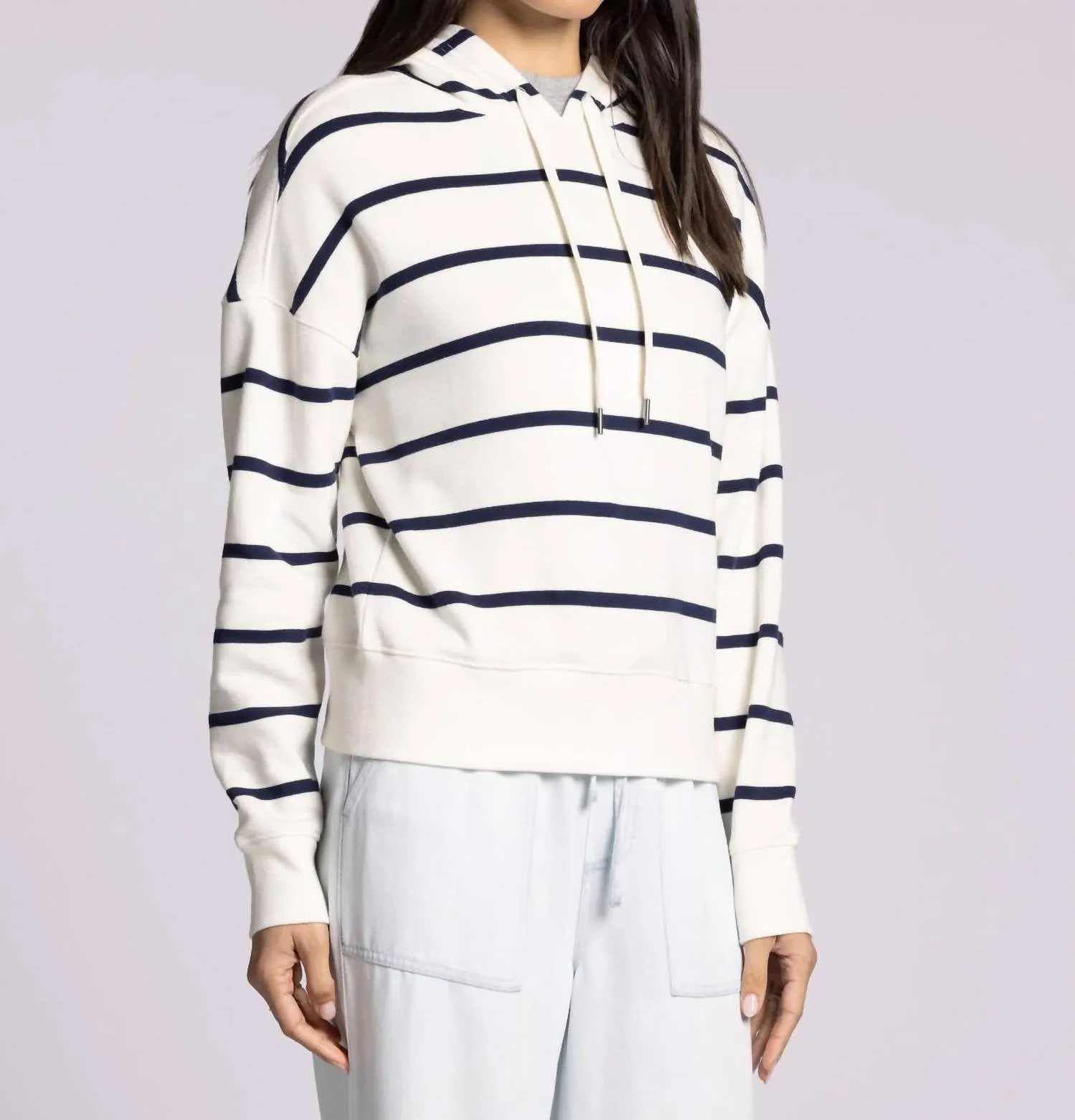 Avalon Hoodie In Ivory/navy