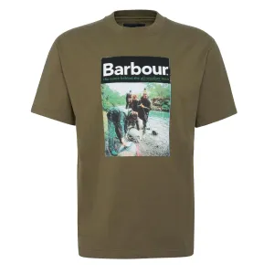 Barbour All-Weather Graphic Fit T-Shirt Mid Olive Clothing Barbour