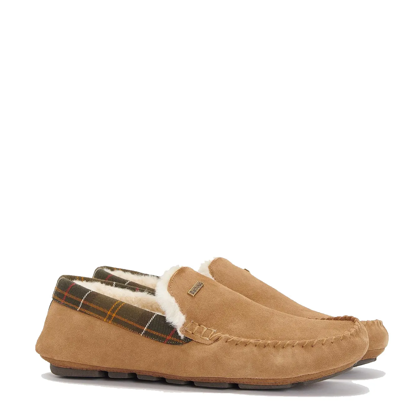 Barbour Monty Moccasin Slipper Camel Suede Clothing Barbour