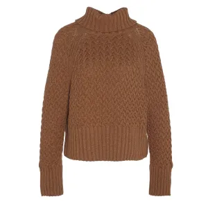 Barbour Womens Malton Knitted Jumper Old Gold Clothing Barbour