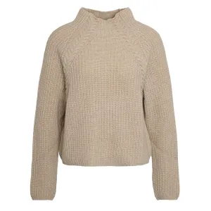 Barbour Womens Rhonda Knitted Jumper Honey Clothing Barbour