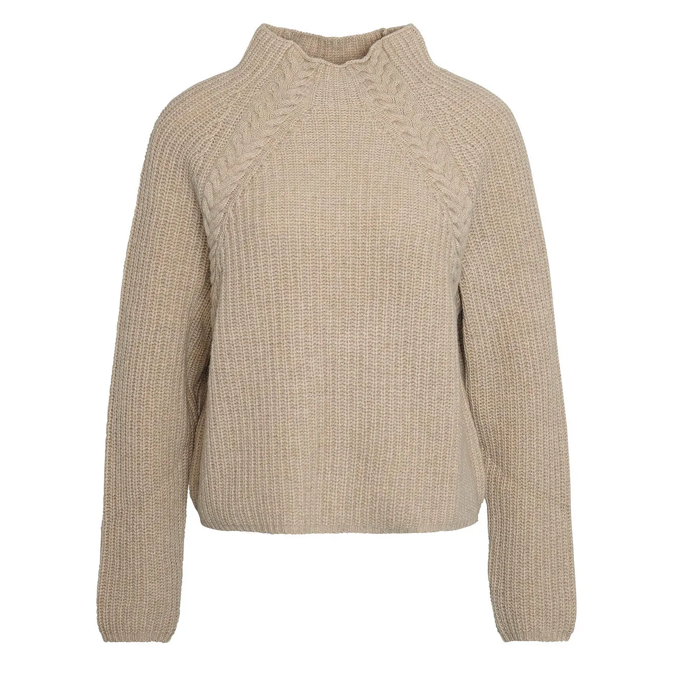 Barbour Womens Rhonda Knitted Jumper Honey Clothing Barbour
