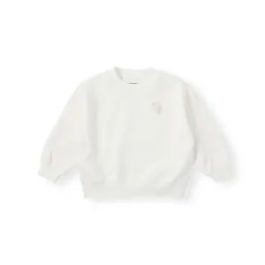 BENEBENE PIQUE SWEATSHIRT-ivory