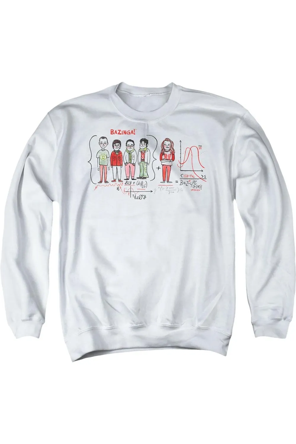 Big Bang Theory Bazinga Equation Adult Crewneck Sweatshirt