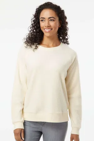 Boxercraft Womens Fleece Out Crewneck Sweatshirt - Natural - Closeout