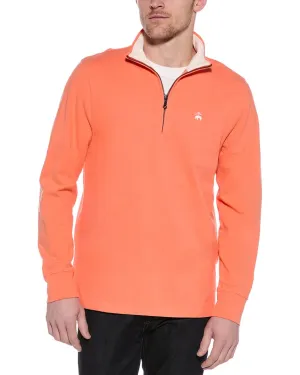 Brooks Brothers Sueded Jersey Open Hem 1/2-Zip Pullover