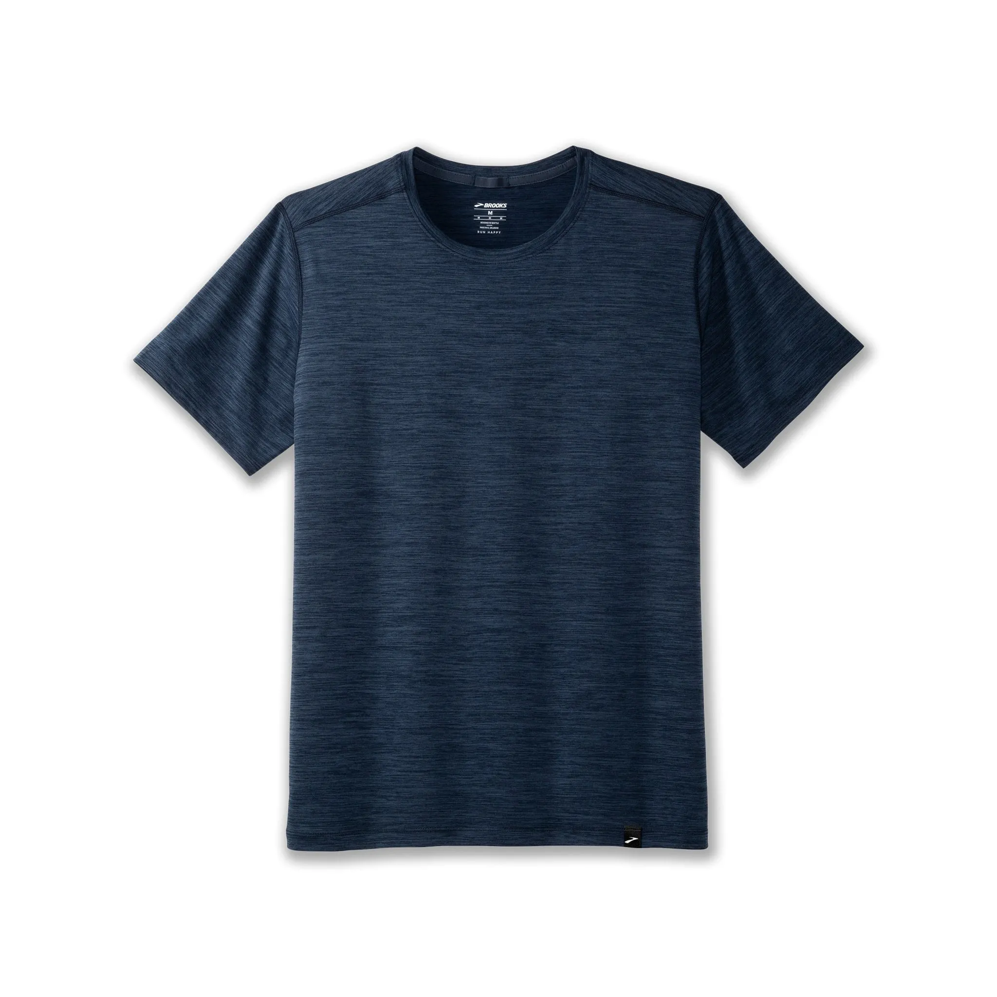 Brooks Luxe Short Sleeve - Htr Blue Slate - MEN (211498412) Brooks