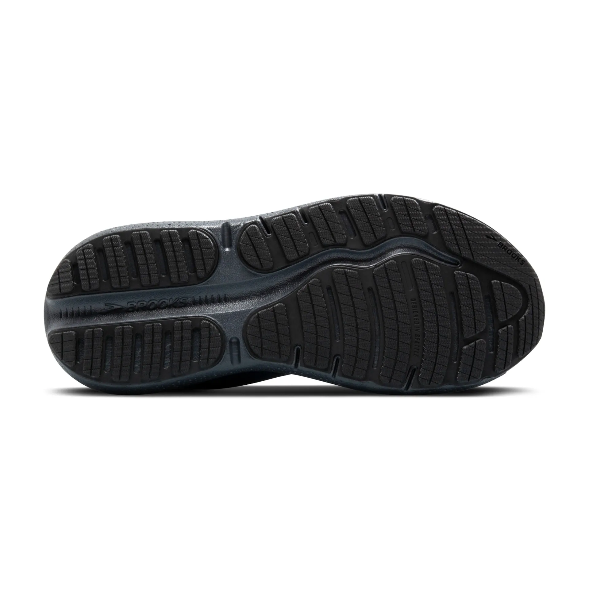 Brooks Mens Ghost Max 2 Wide- Ebony/Cockatoo/Blue Sapphire (1104312E081) Brooks