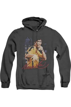 Bruce Lee Yellow Jumpsuit Adult Heather Hoodie