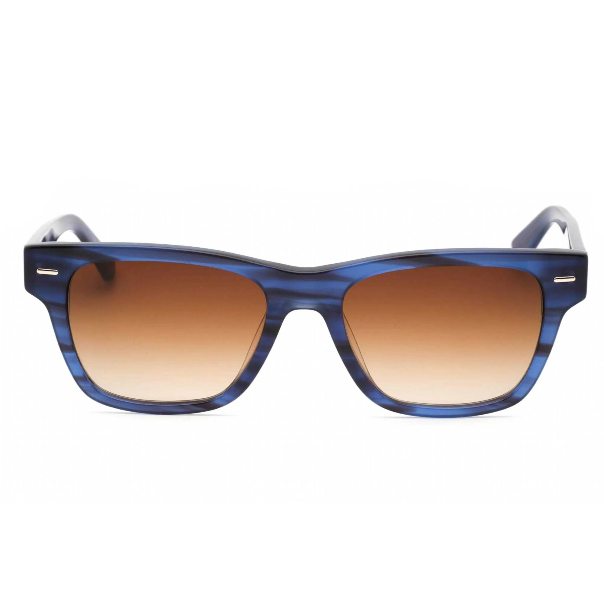 Calvin Klein Men's Sunglasses - Striped Blue Acetate Square Full Rim | CK21528S 416 Calvin Klein Sunglasses