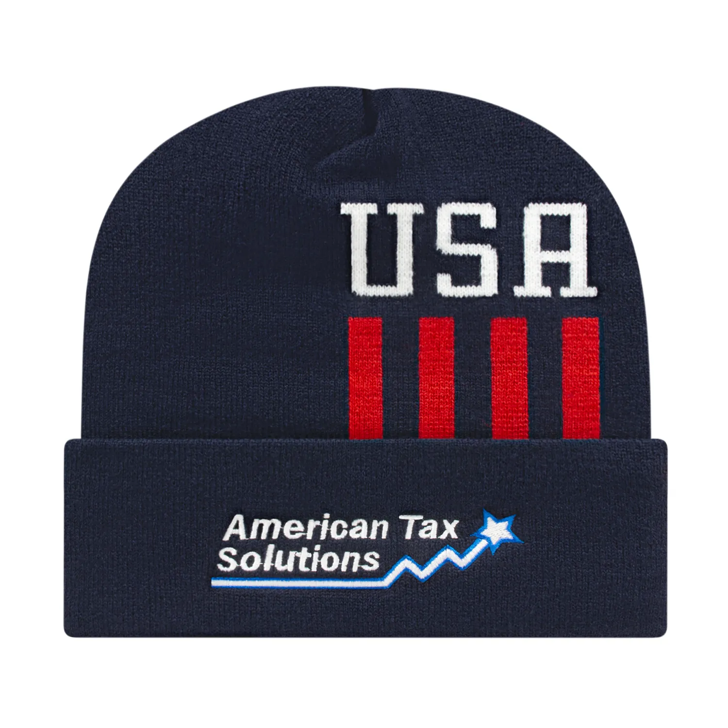 Cap America Caps Patriotic Knit Cap with Cuff
