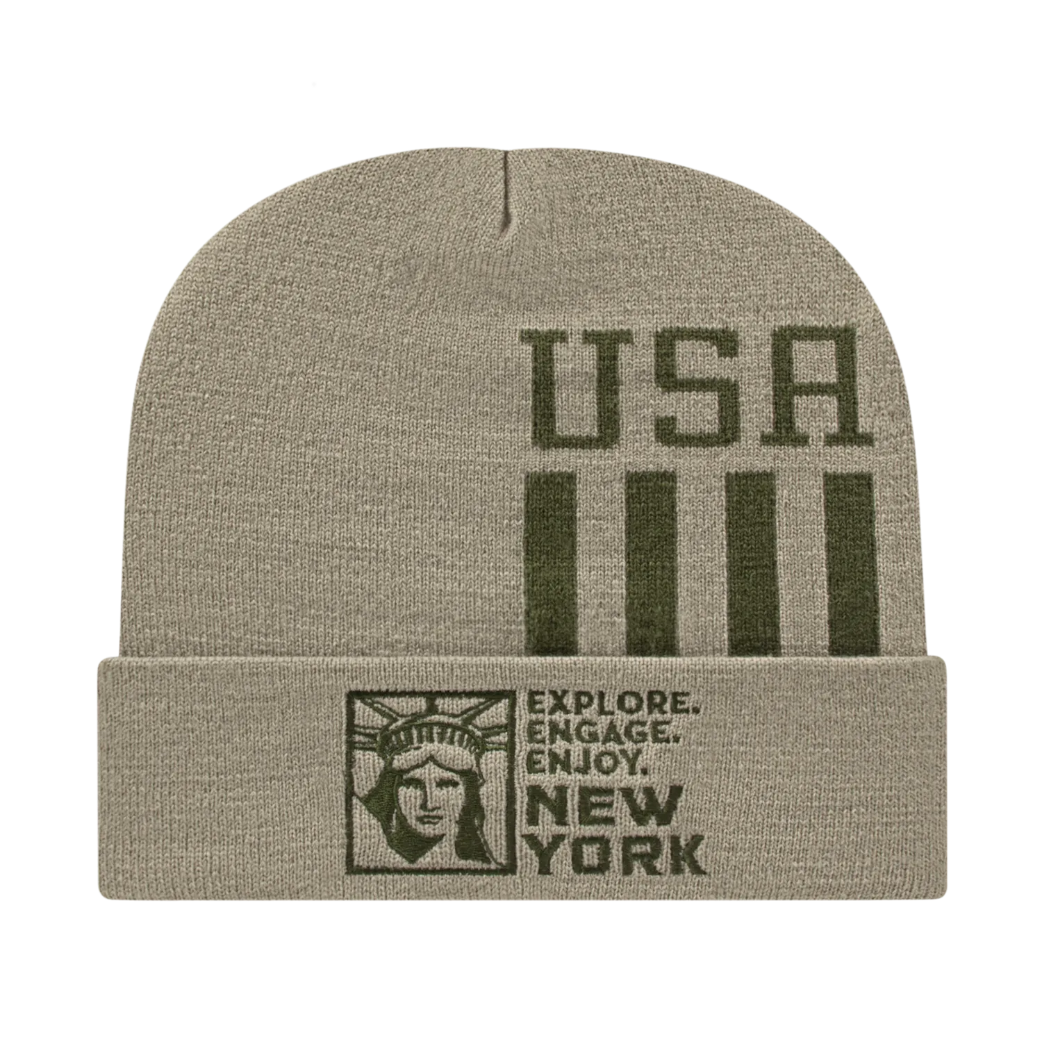 Cap America Caps Patriotic Knit Cap with Cuff