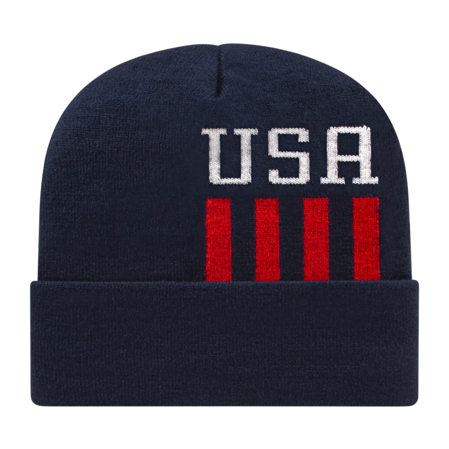 Cap America Caps Patriotic Knit Cap with Cuff