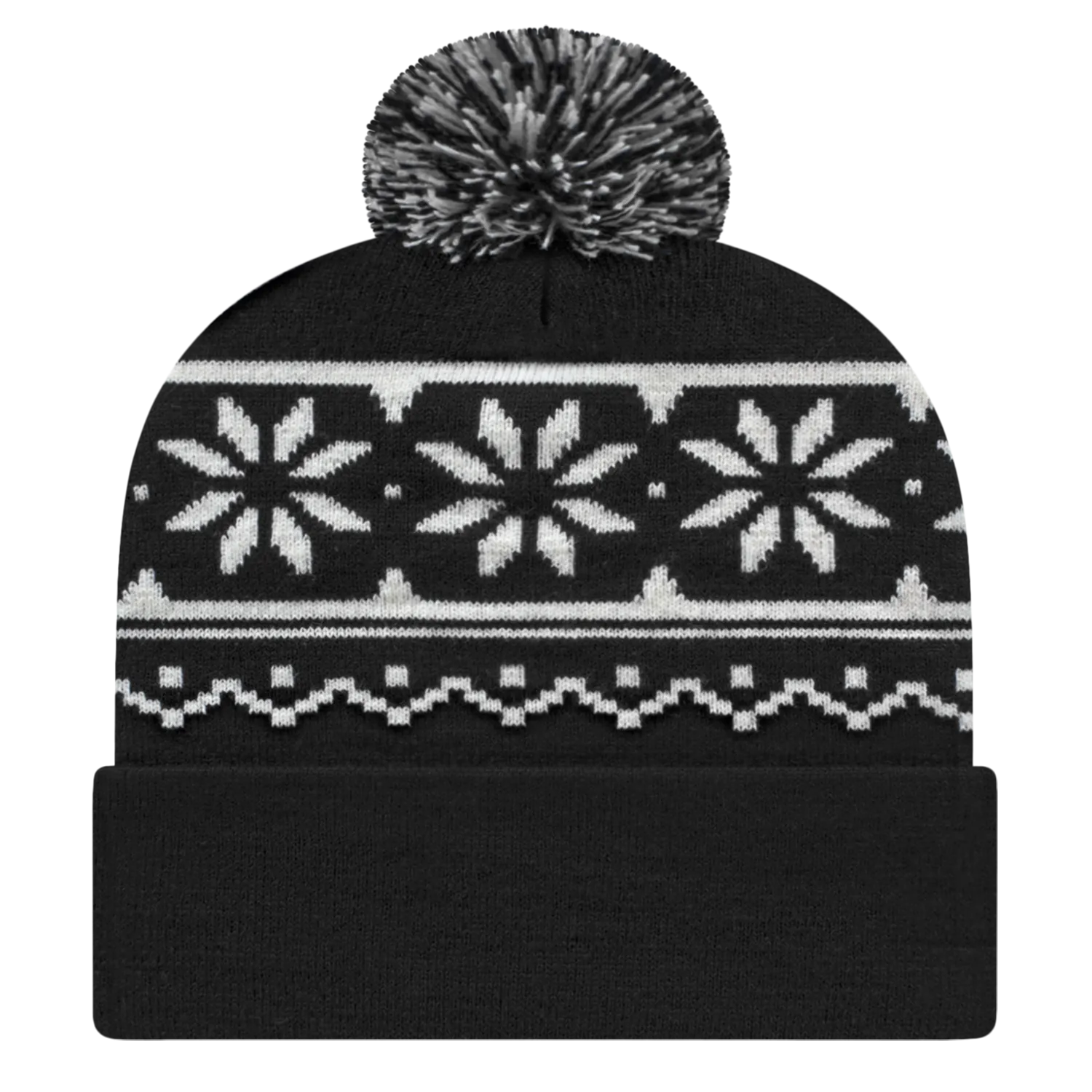 Cap America Caps Snowflake Knit Cap with Cuff