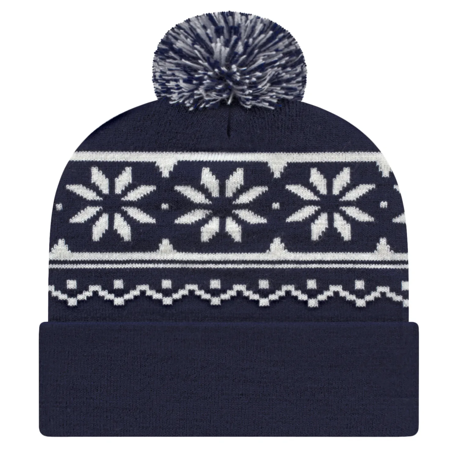 Cap America Caps Snowflake Knit Cap with Cuff