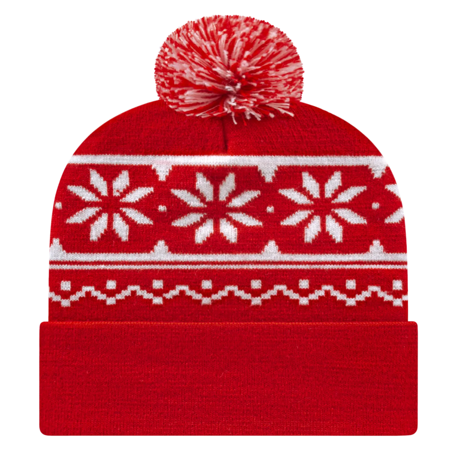 Cap America Caps Snowflake Knit Cap with Cuff
