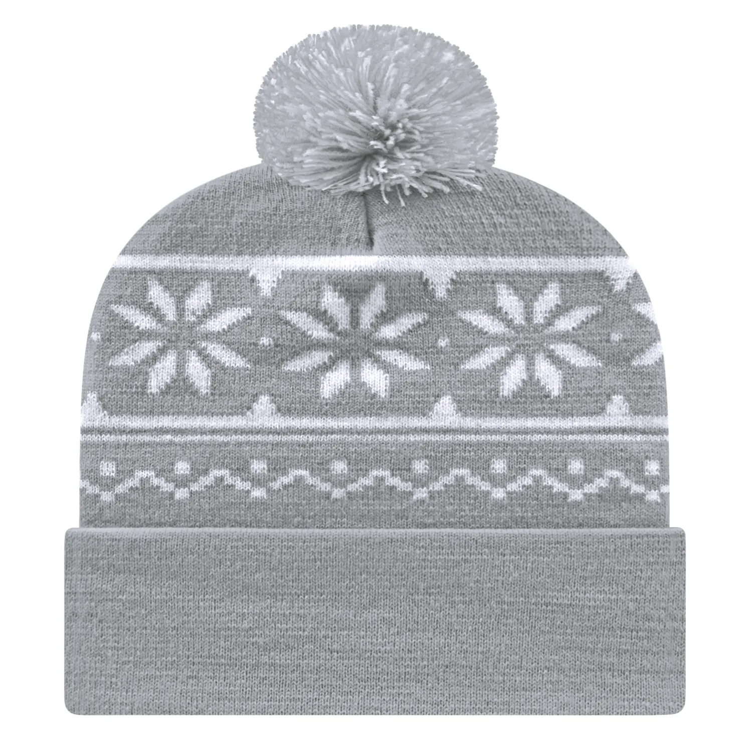 Cap America Caps Snowflake Knit Cap with Cuff