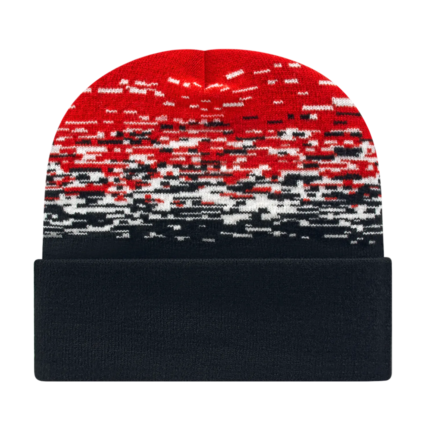 Cap America Caps Static Pattern Knit Cap with Cuff