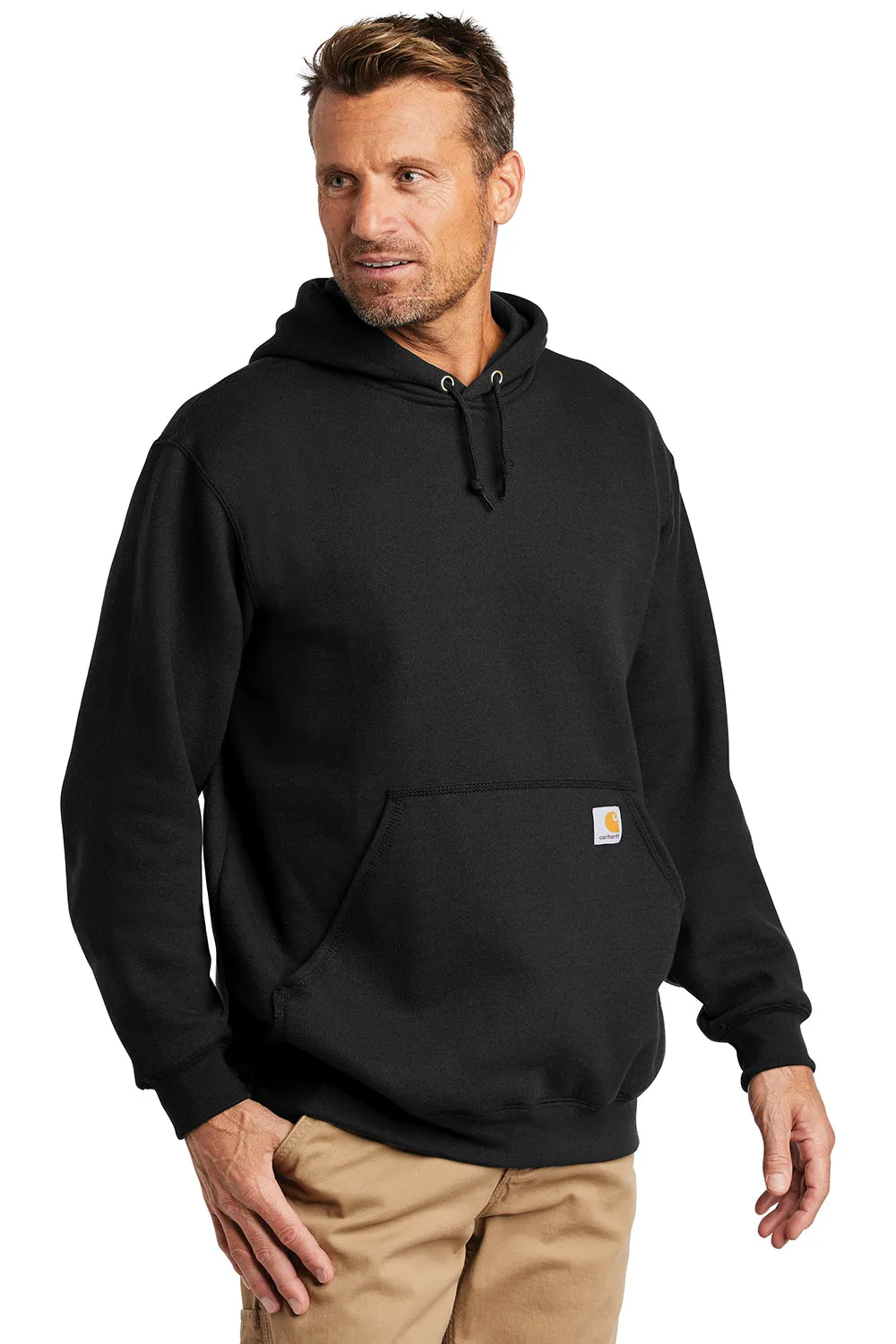 Carhartt Mens Hooded Sweatshirt Hoodie w/ Pouch Pocket - Black