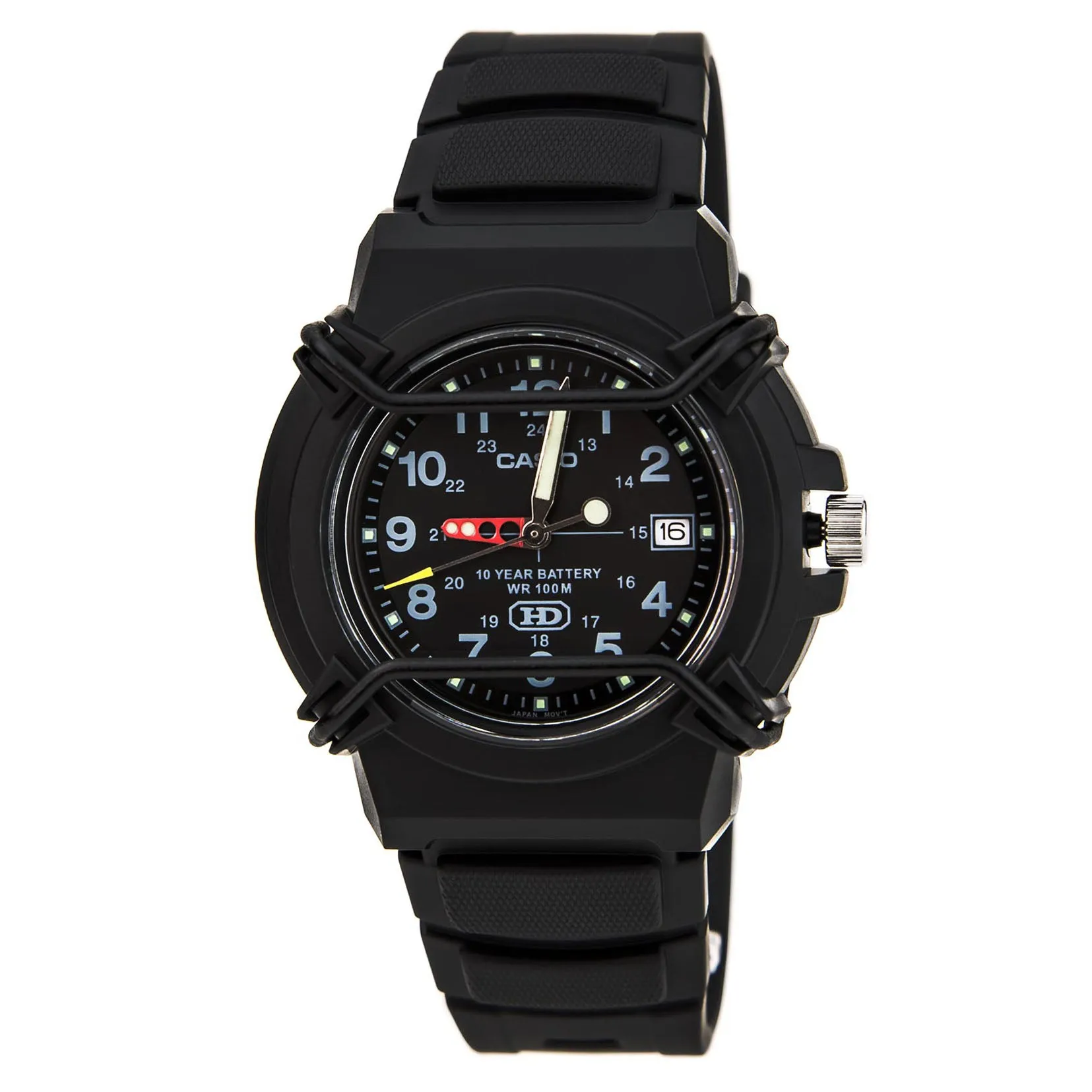 Casio Men's Classic Sports Black Dial Black Resin Watch | HDA600B-1B Casio Men's Watches