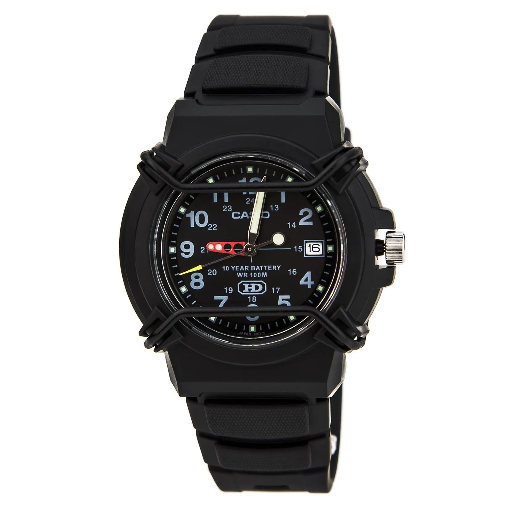 Casio Men's Classic Sports Black Dial Black Resin Watch | HDA600B-1B Casio Men's Watches