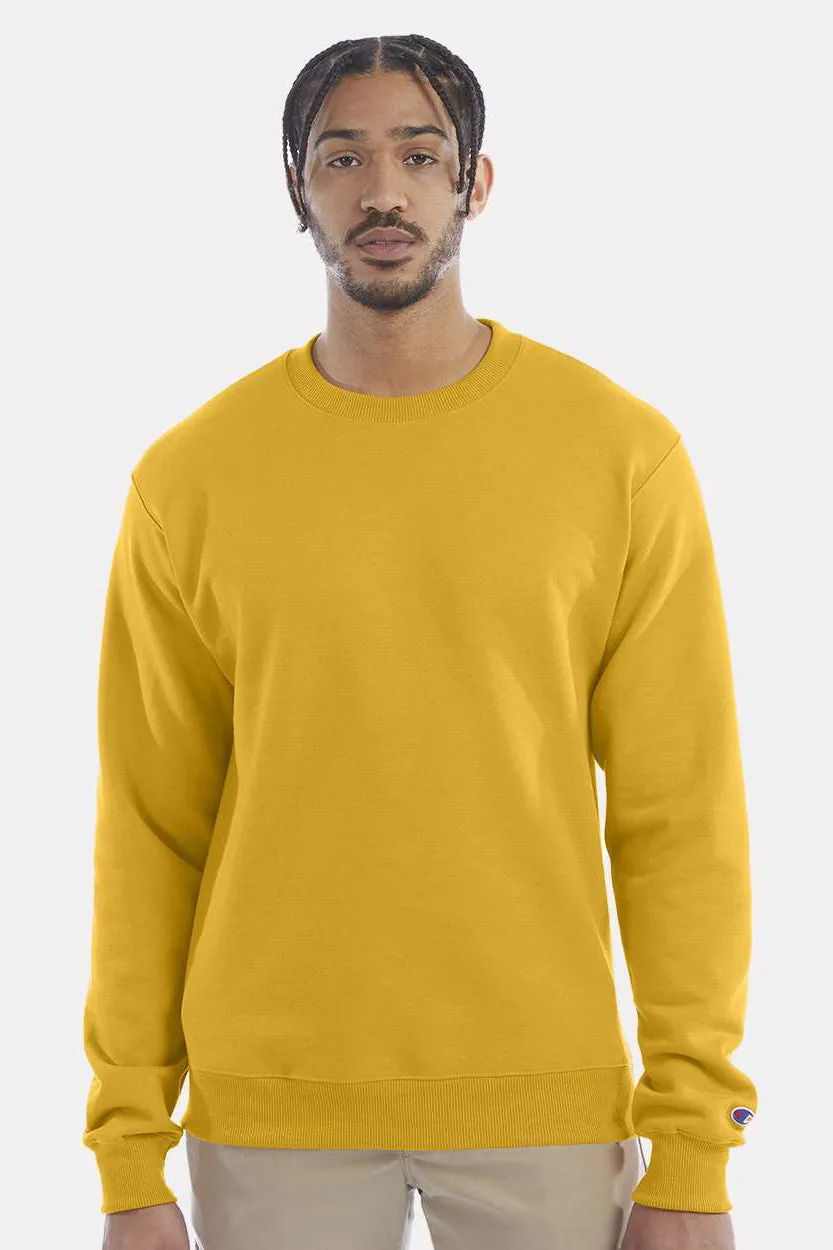 Champion Mens Double Dry Eco Moisture Wicking Fleece Crewneck Sweatshirt - Gold