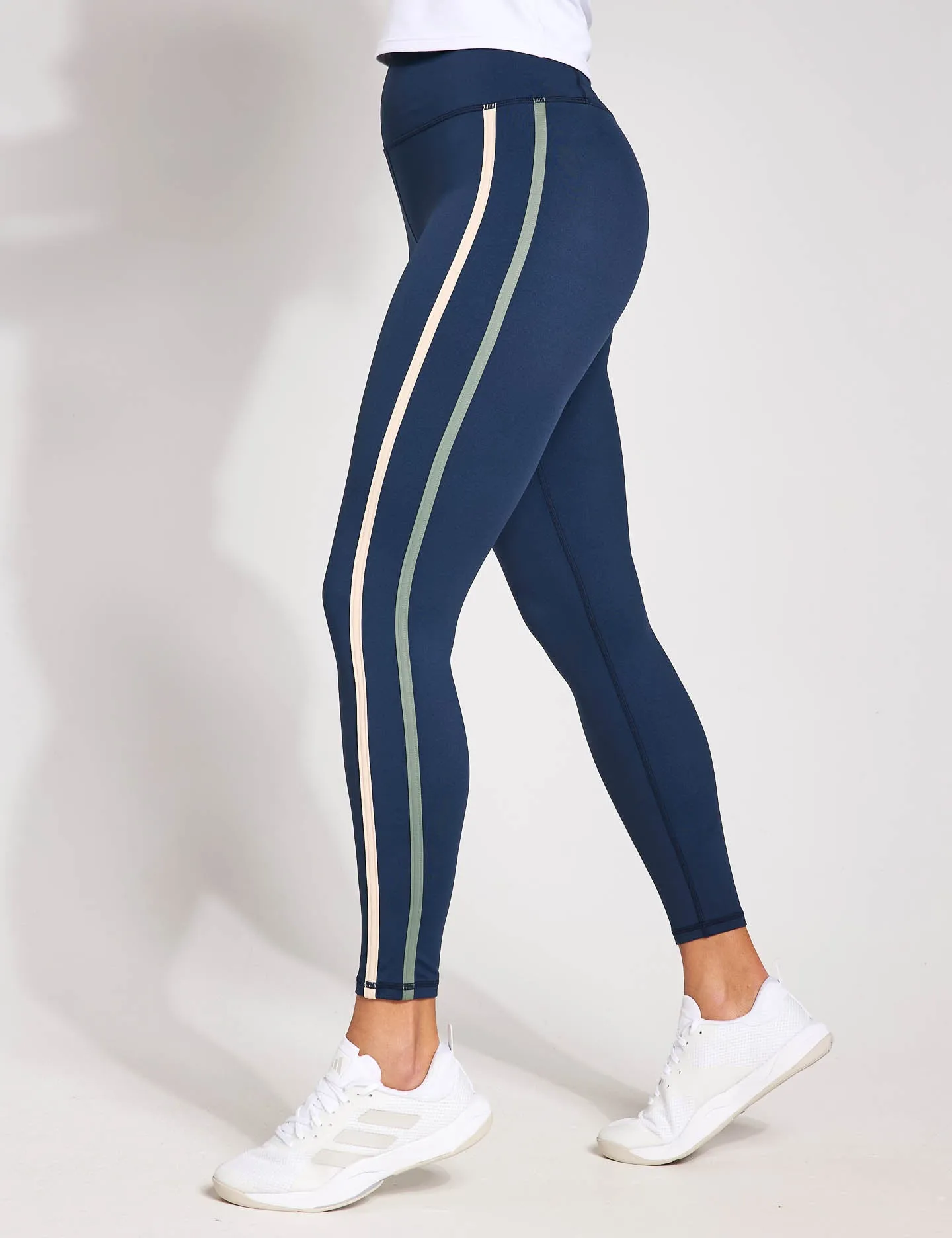 Chelsea Side Stripe Legging - Navy Blue