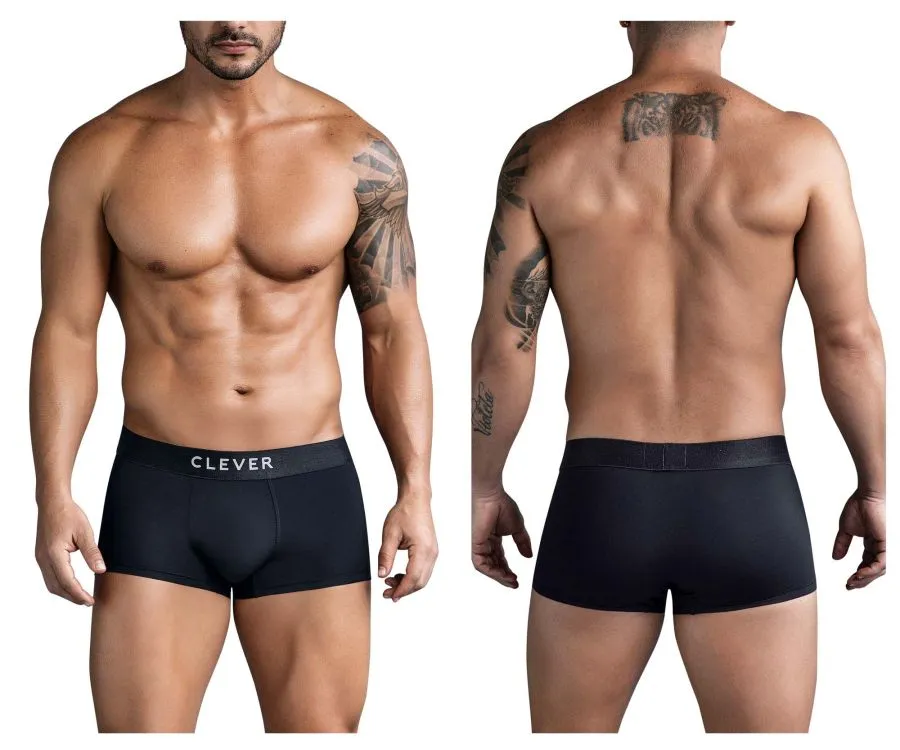 Clothing_Clever_Mens Underwear Clever 1752 Victor Trunks Color Black