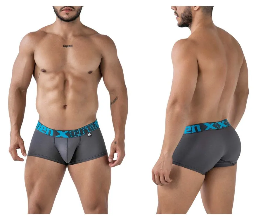 Clothing_Xtremen_Underwear Xtremen 91206B Microfiber Trunks Color Gray