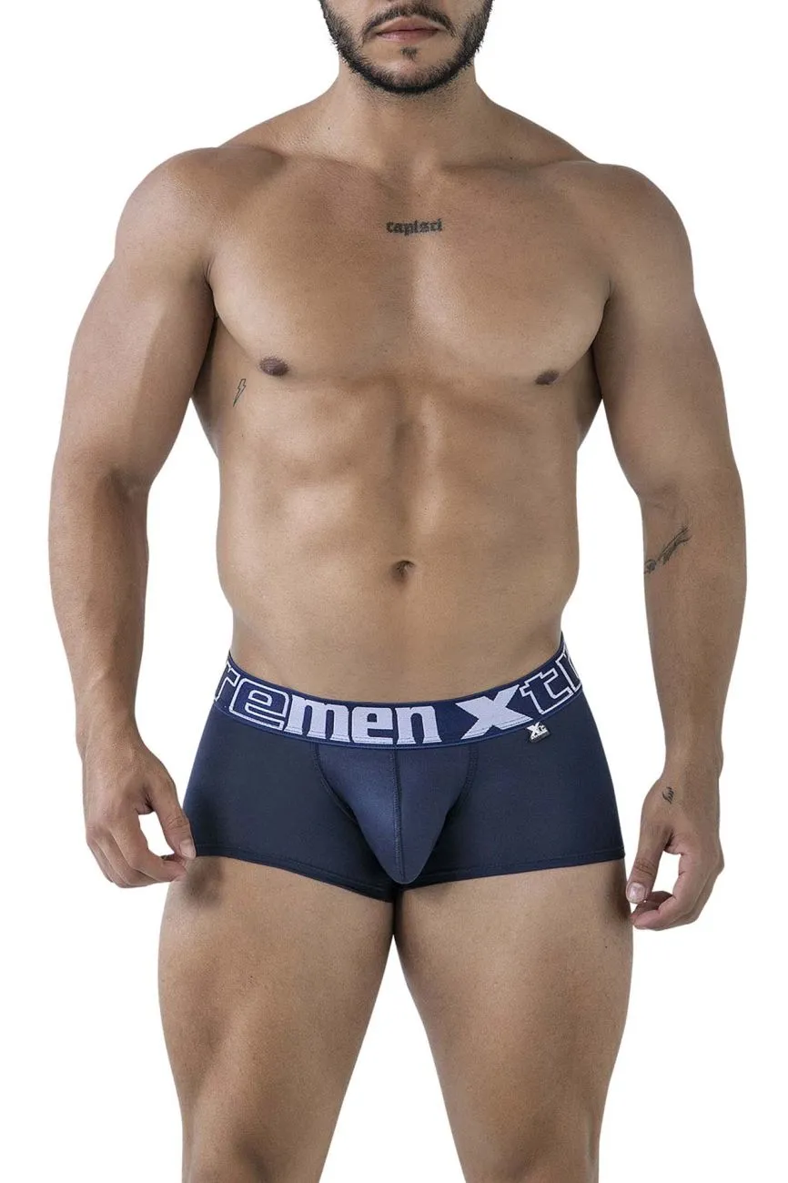 Clothing_Xtremen_Underwear Xtremen 91206B Microfiber Trunks Color Navy