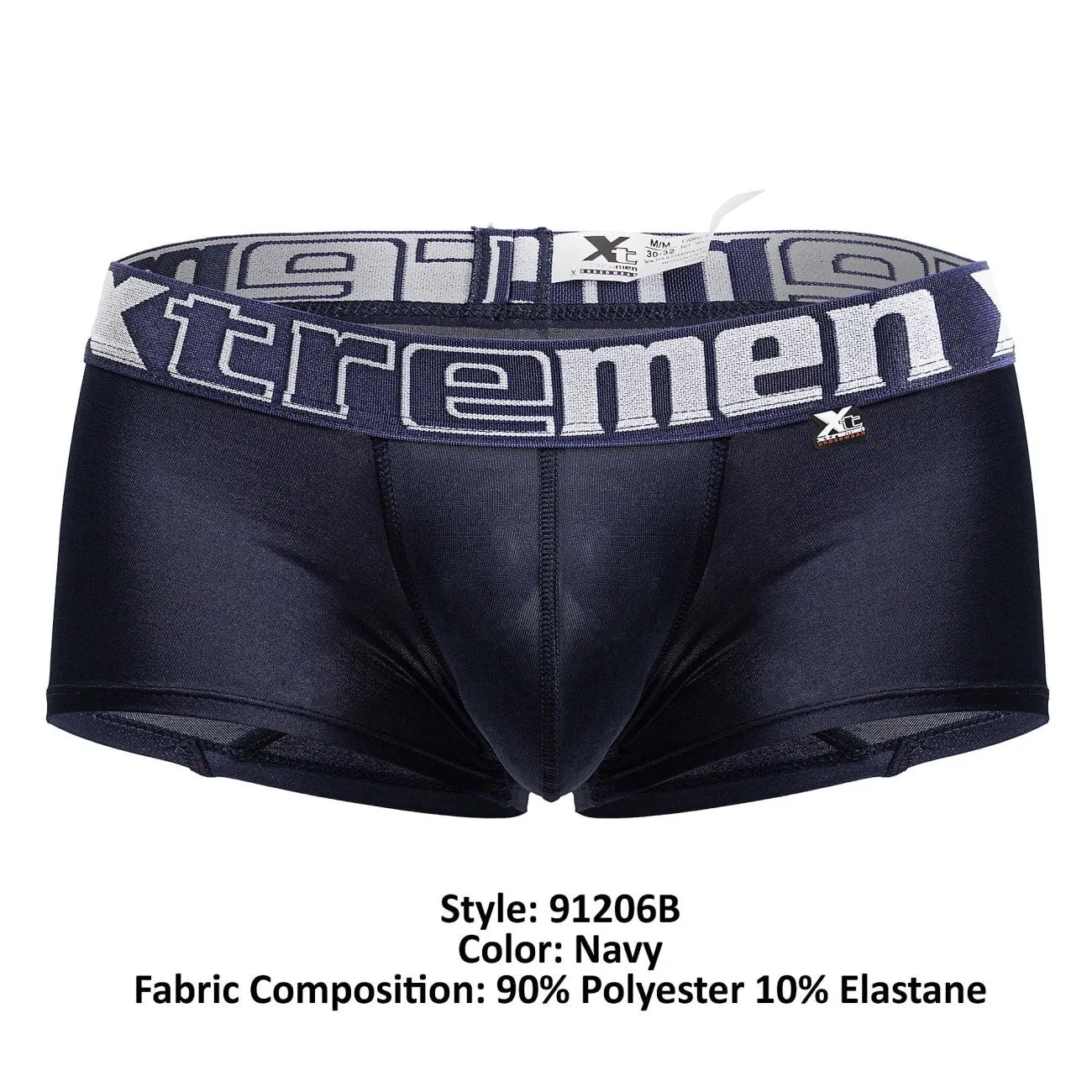 Clothing_Xtremen_Underwear Xtremen 91206B Microfiber Trunks Color Navy