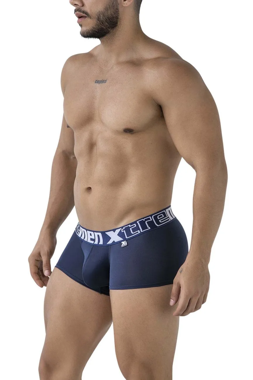 Clothing_Xtremen_Underwear Xtremen 91206B Microfiber Trunks Color Navy