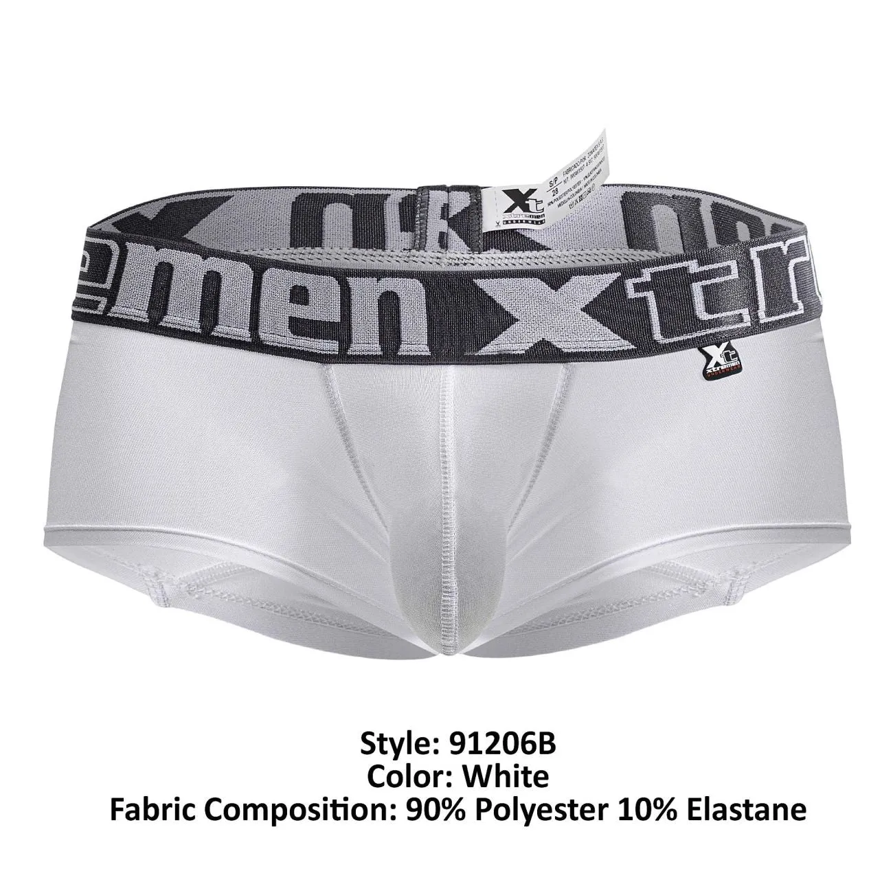 Clothing_Xtremen_Underwear Xtremen 91206B Microfiber Trunks Color White