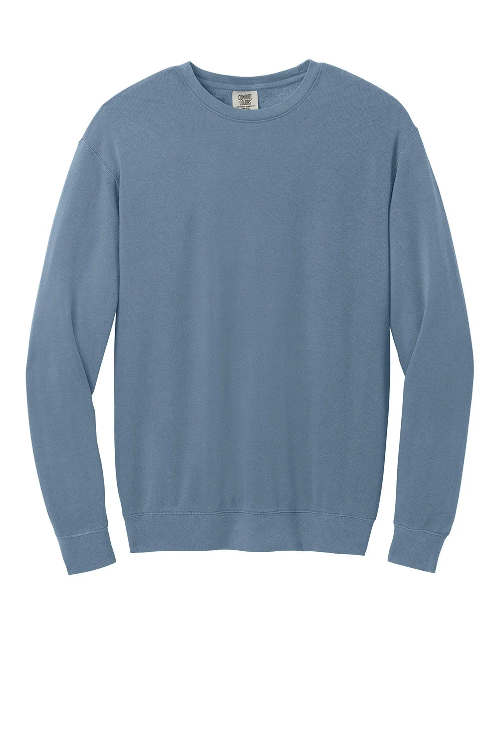 Comfort Colors Mens Garment Dyed Fleece Crewneck Sweatshirt - Blue Jean