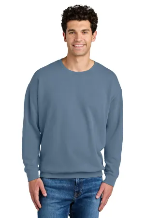 Comfort Colors Mens Garment Dyed Fleece Crewneck Sweatshirt - Blue Jean