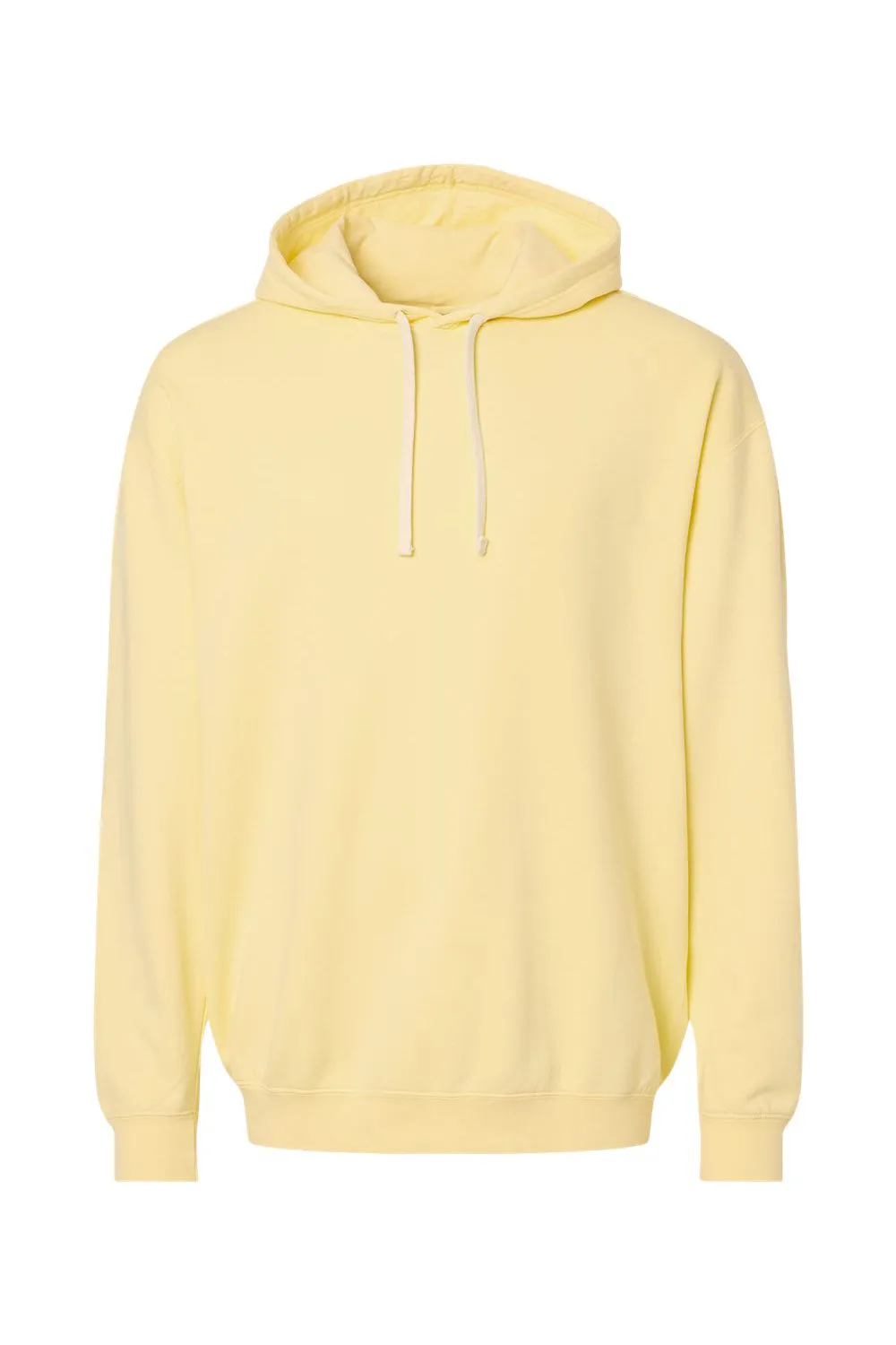 Comfort Colors Mens Garment Dyed Fleece Hooded Sweatshirt Hoodie - Butter Yellow