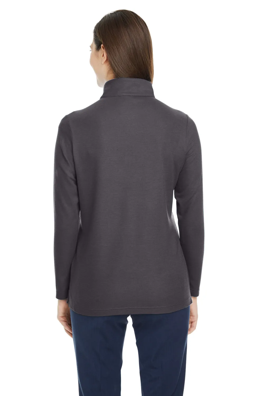 Core 365 Womens Fusion ChromaSoft Performance Moisture Wicking Pique 1/4 Zip Sweatshirt - Carbon Grey