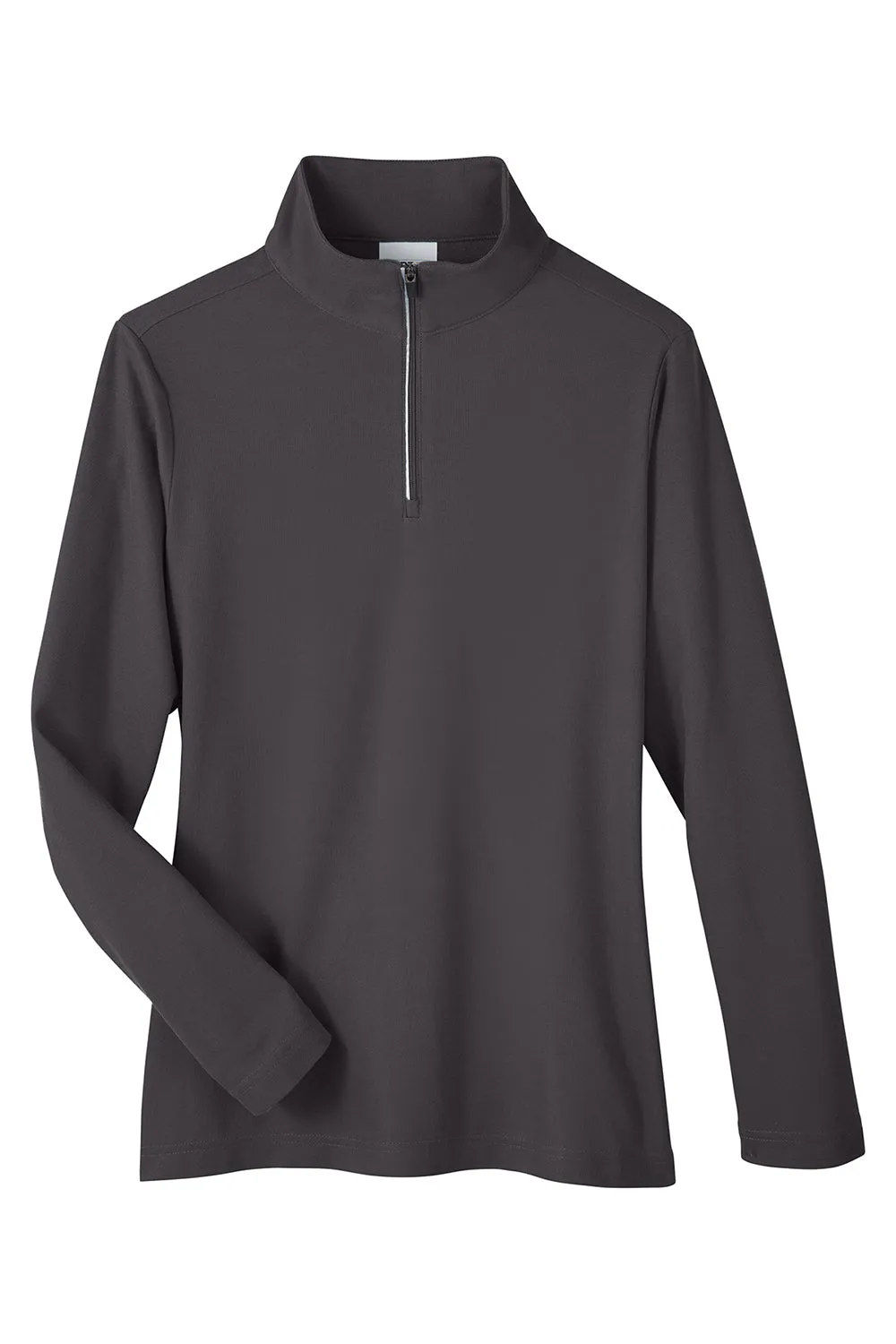 Core 365 Womens Fusion ChromaSoft Performance Moisture Wicking Pique 1/4 Zip Sweatshirt - Carbon Grey