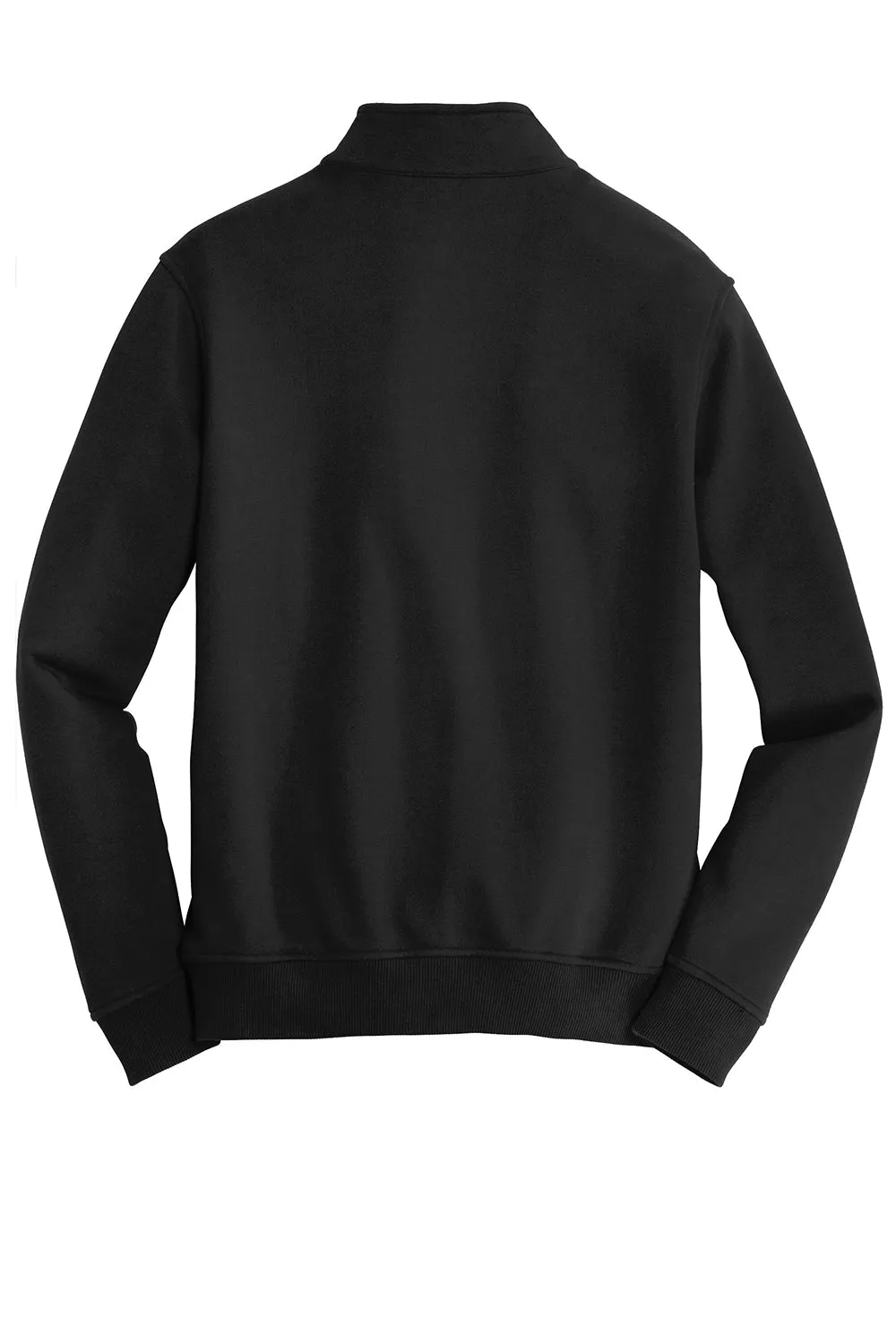 CornerStone Mens Fleece 1/4 Zip Sweatshirt w/ Pockets - Black